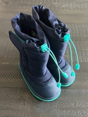Ten Little Kids Snow Boots Size 9 Navy Thinsulate Waterproof Winter Toddler Boot